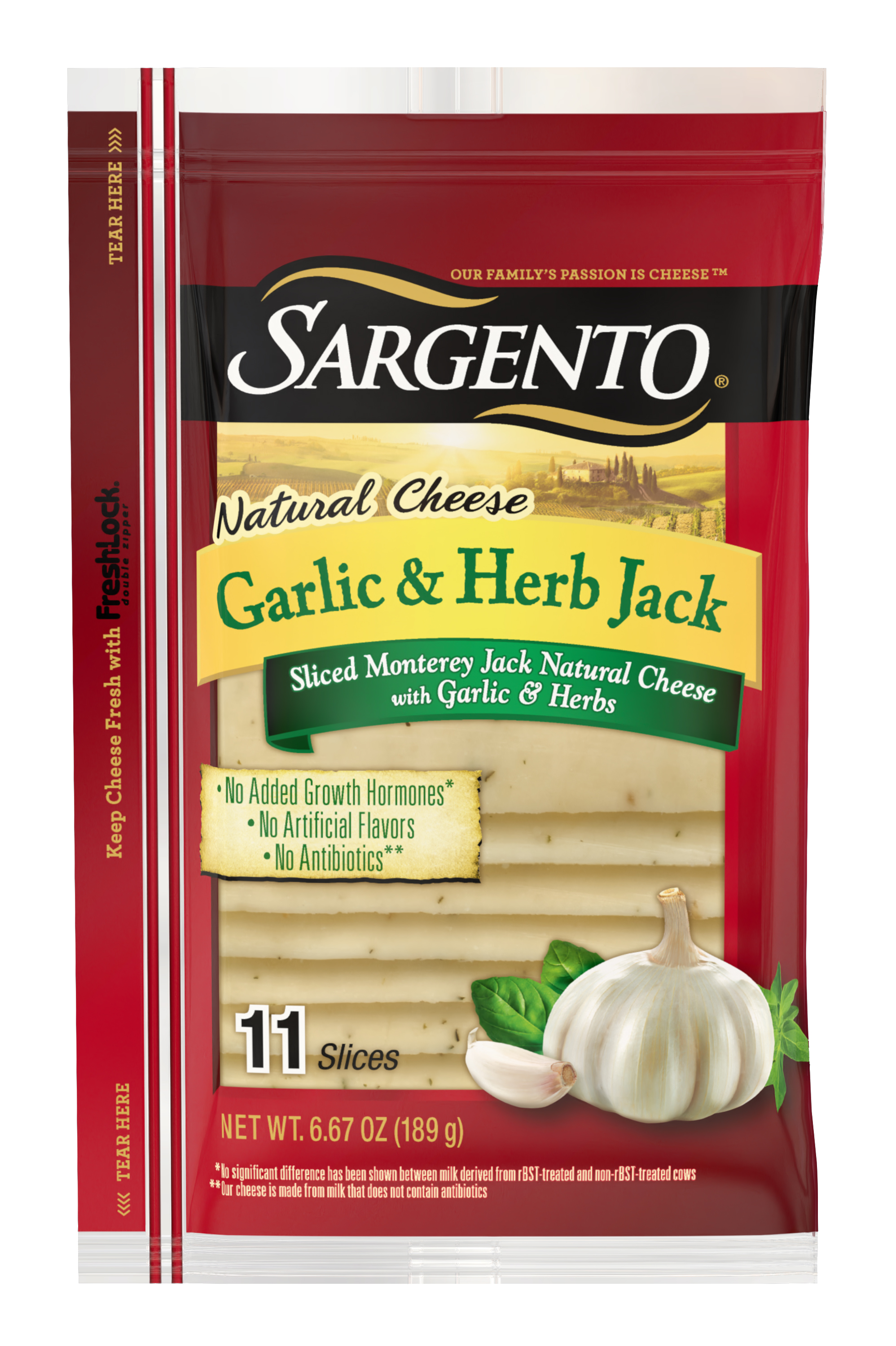 Sargento® Sliced Garlic & Herb Jack Cheese