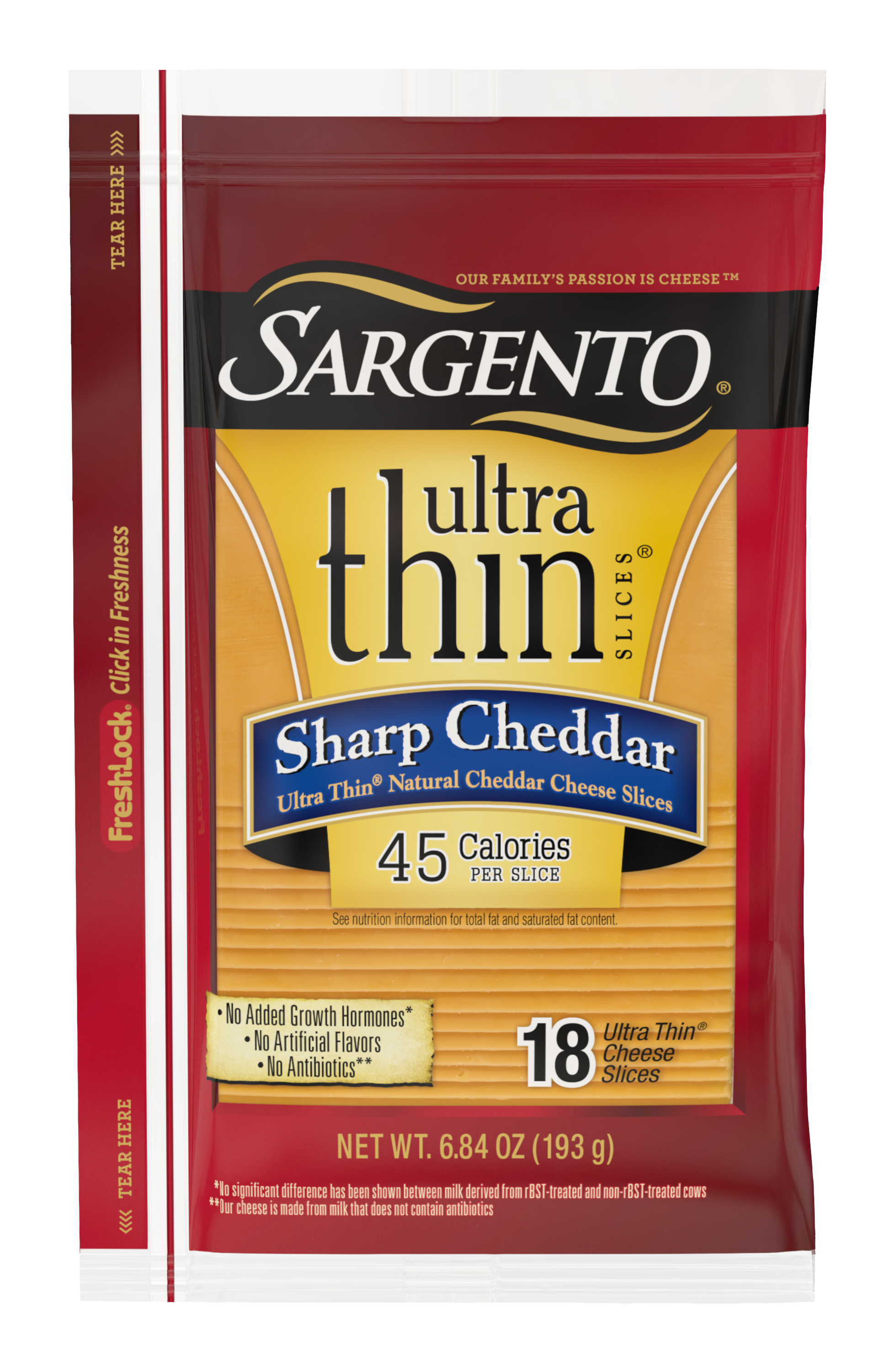 Sargento® Sharp Natural Cheddar Cheese Ultra Thin® Slices