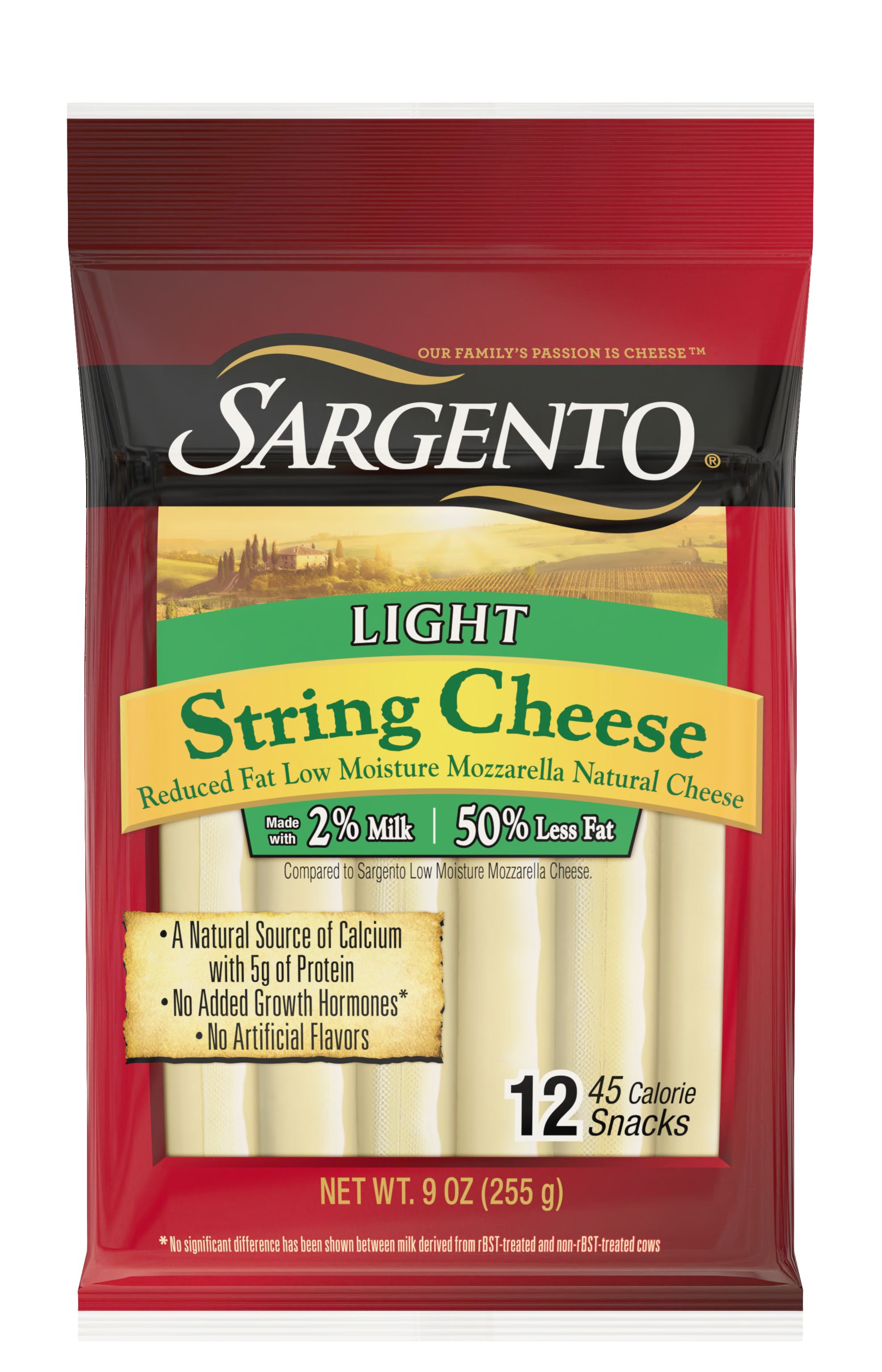 Sargento® Reduced Fat Low Moisture Part-Skim Mozzarella Natural Cheese Light String Cheese Snacks