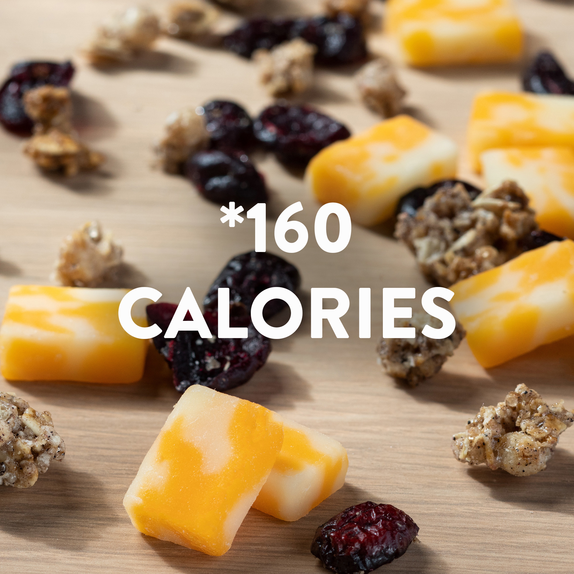 Sargento®  Sunrise Balanced Breaks® Natural Double Cheddar Cheese, Vanilla Blueberry Quinoa Clusters with Other Natural Flavors, and Blueberry Juice-Infused Cranberries