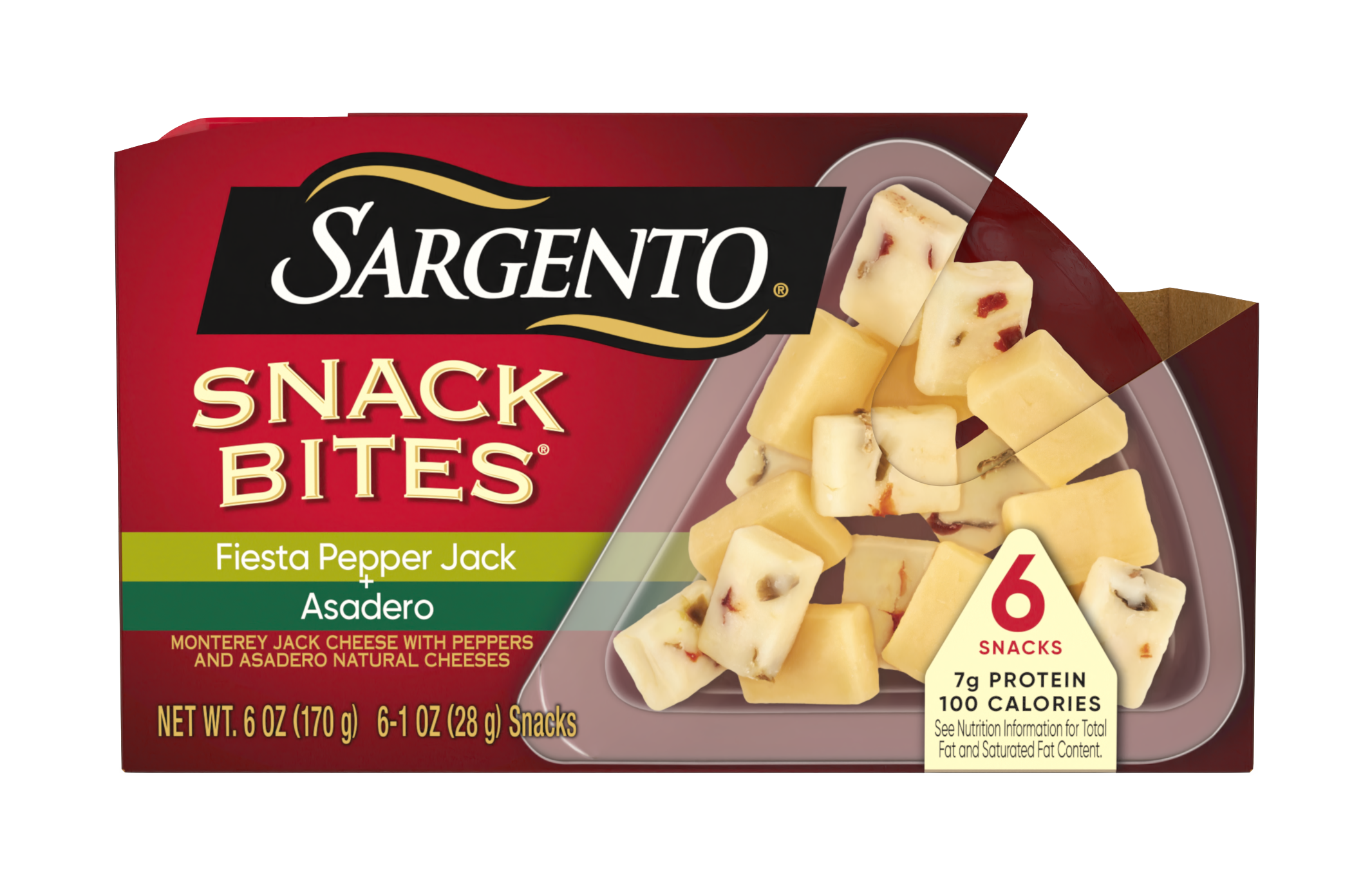 Sargento® Snack Bites® Fiesta Pepper Jack + Asadero Natural Cheeses