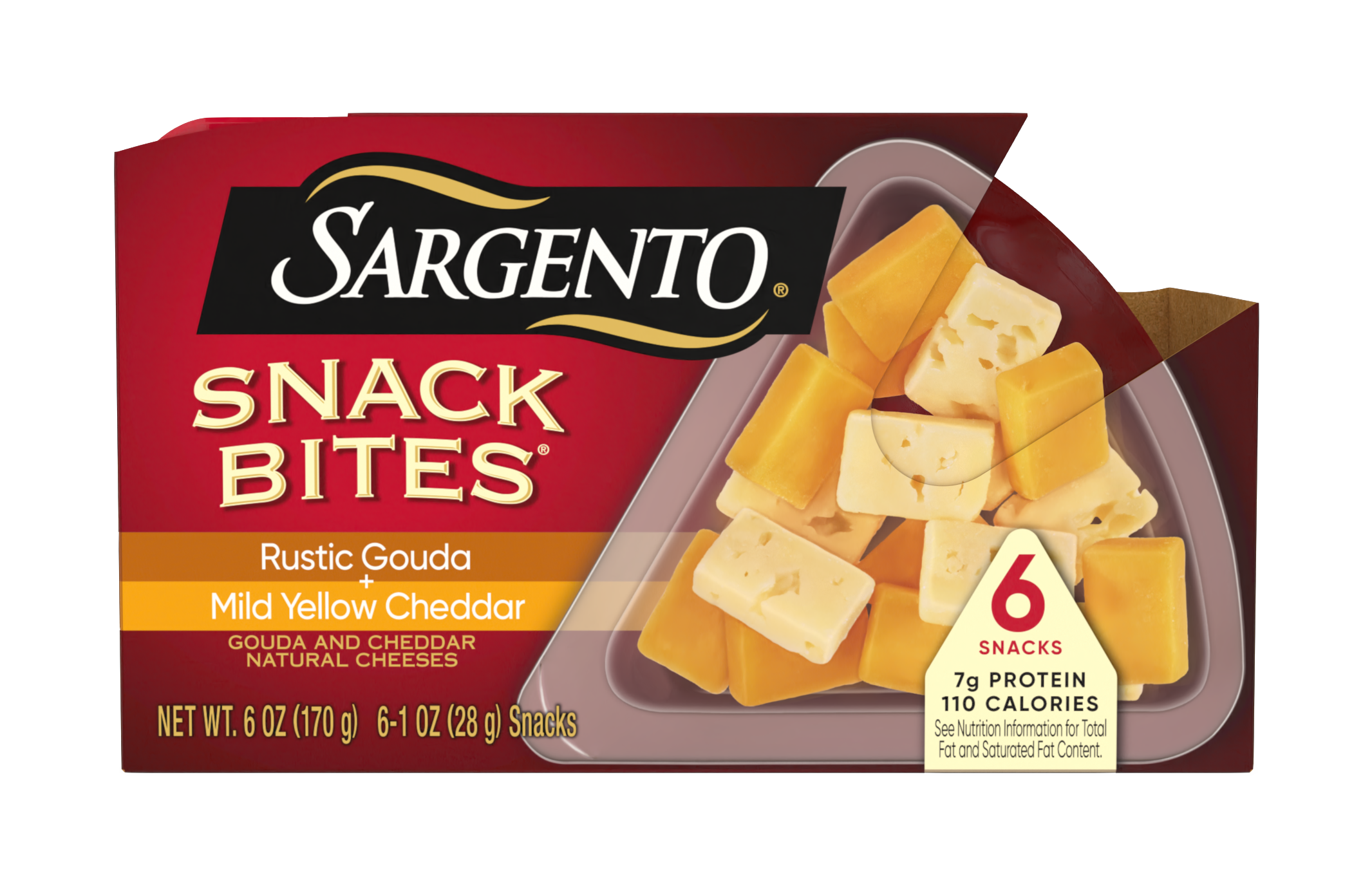 Sargento® Snack Bites® Rustic Gouda + Mild Yellow Cheddar Natural Cheeses