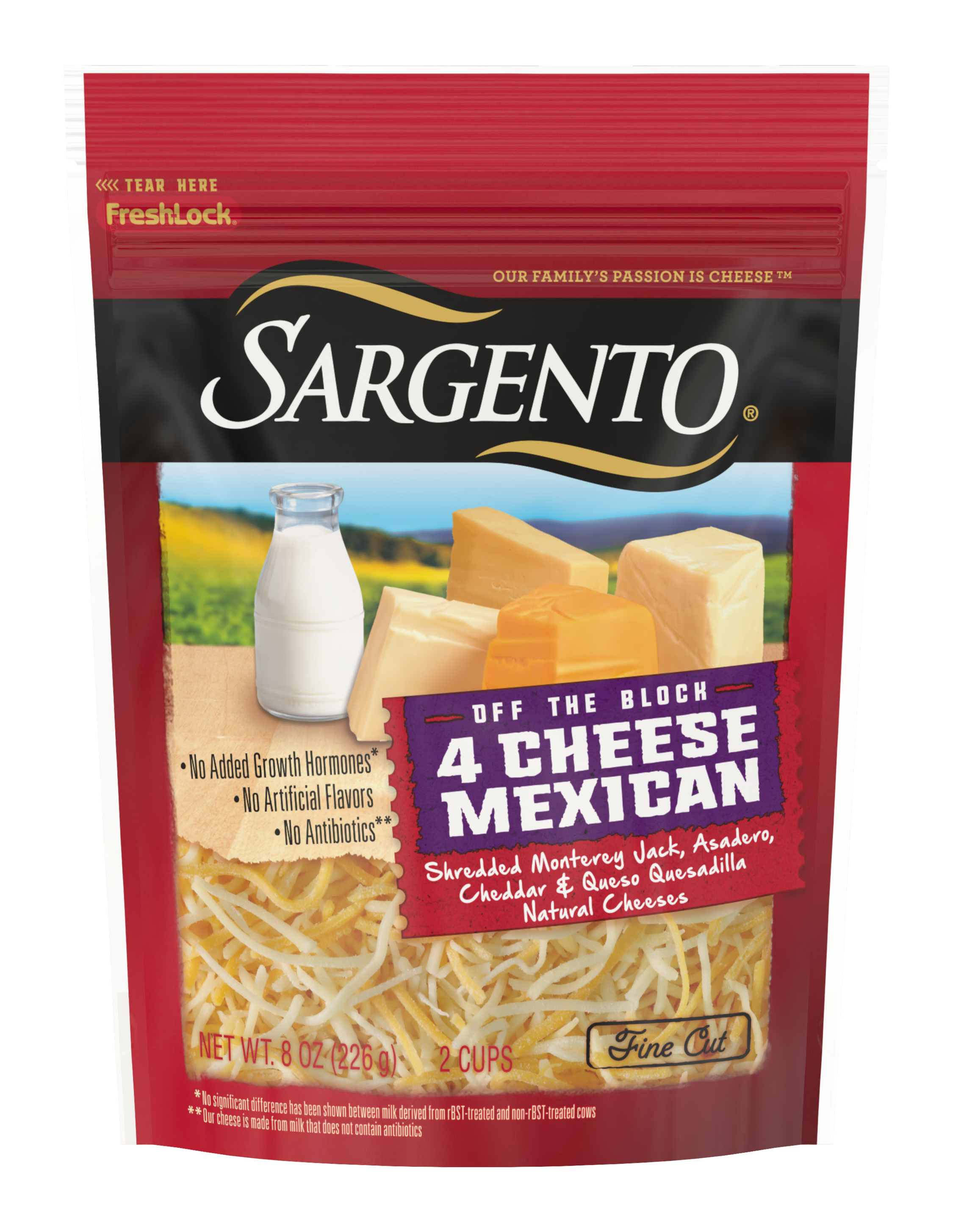 Sargento® Shredded 4 Cheese Mexican Natural Cheese, Fine Cut