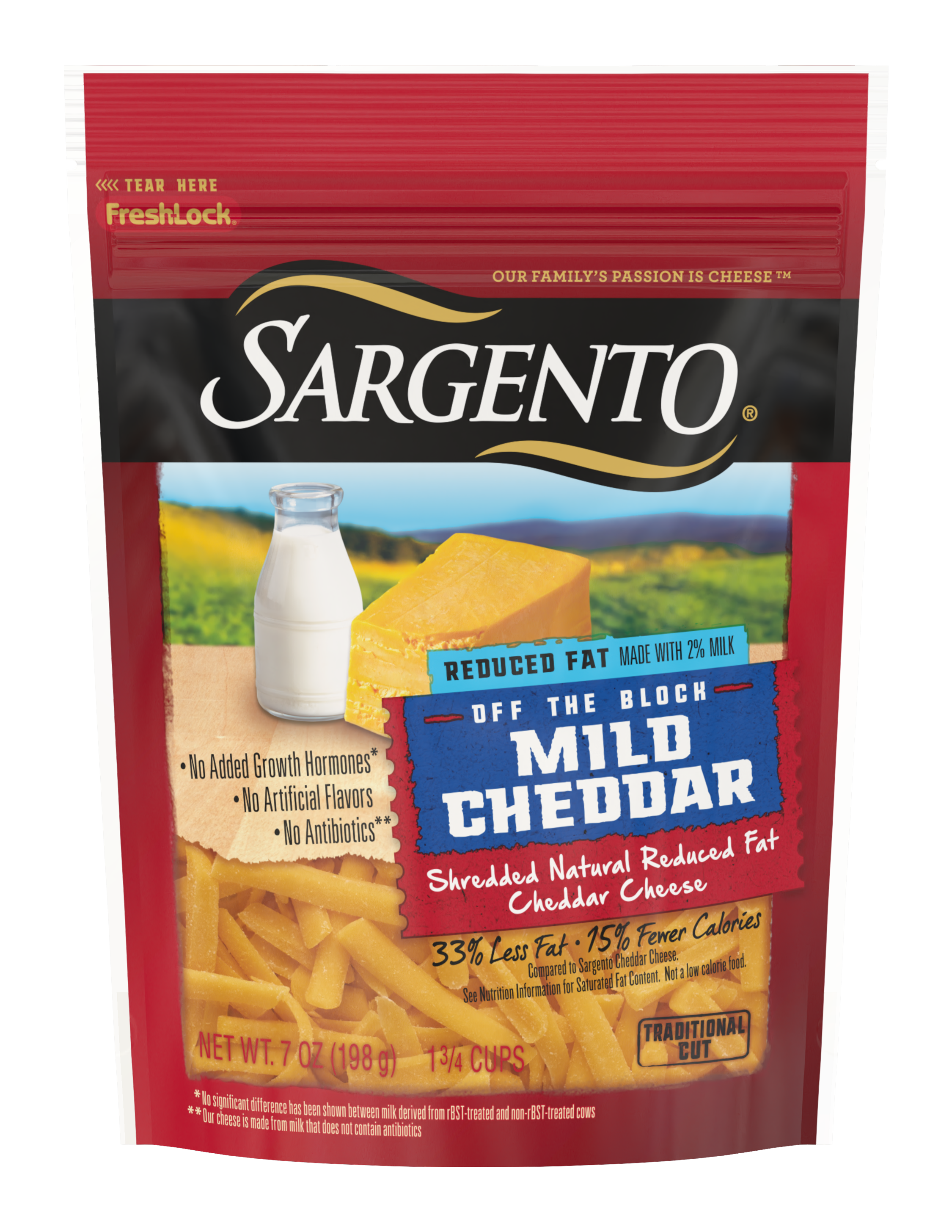 Sargento® Shredded Reduced Fat Mild Natural Cheddar Cheese