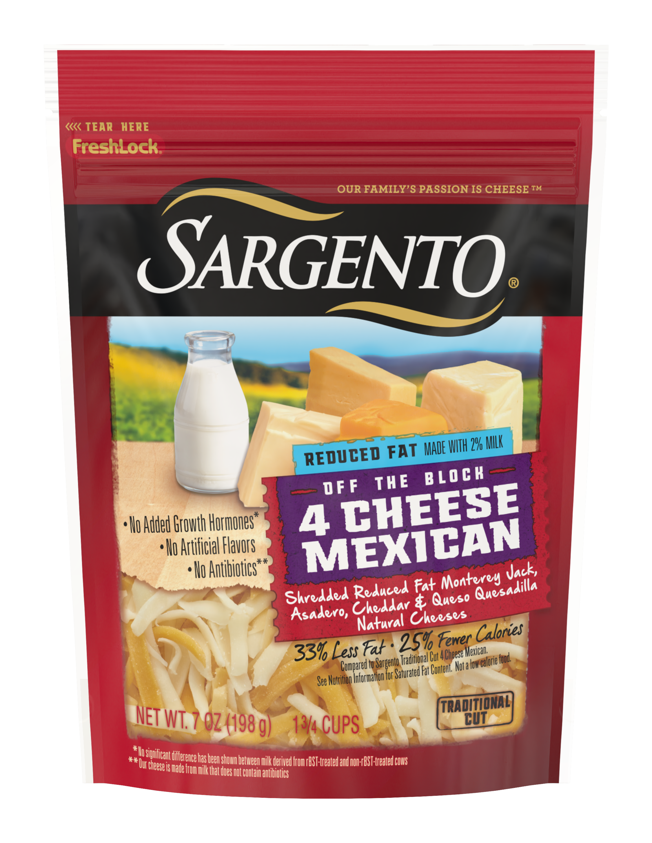 Sargento® Shredded Reduced Fat 4 Cheese Mexican Natural Cheese