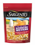 Sargento® Shredded 4 Cheese Mexican Natural Cheese, Traditional Cut