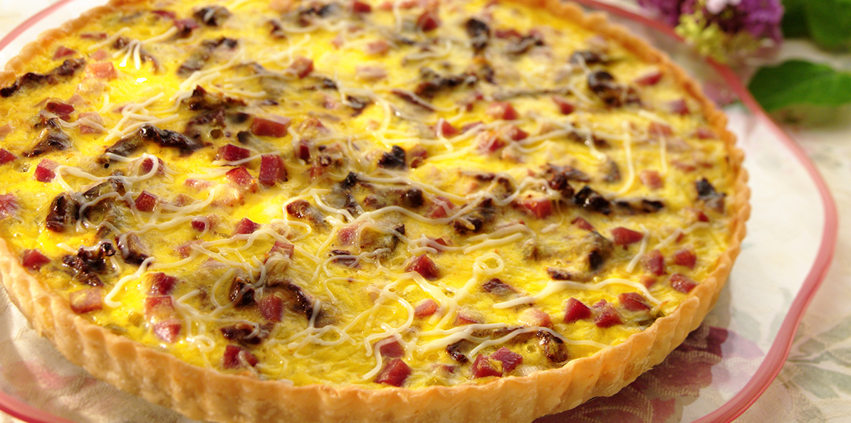 Cheese and Black Forest Ham Tart