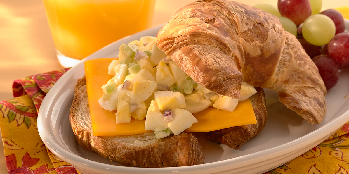 Cheddar & Egg Salad Croissants