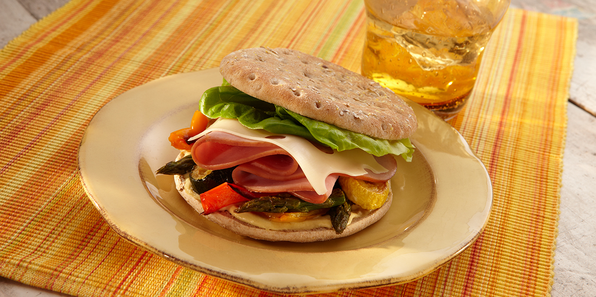 Ham, Swiss & Vegetable Sandwiches