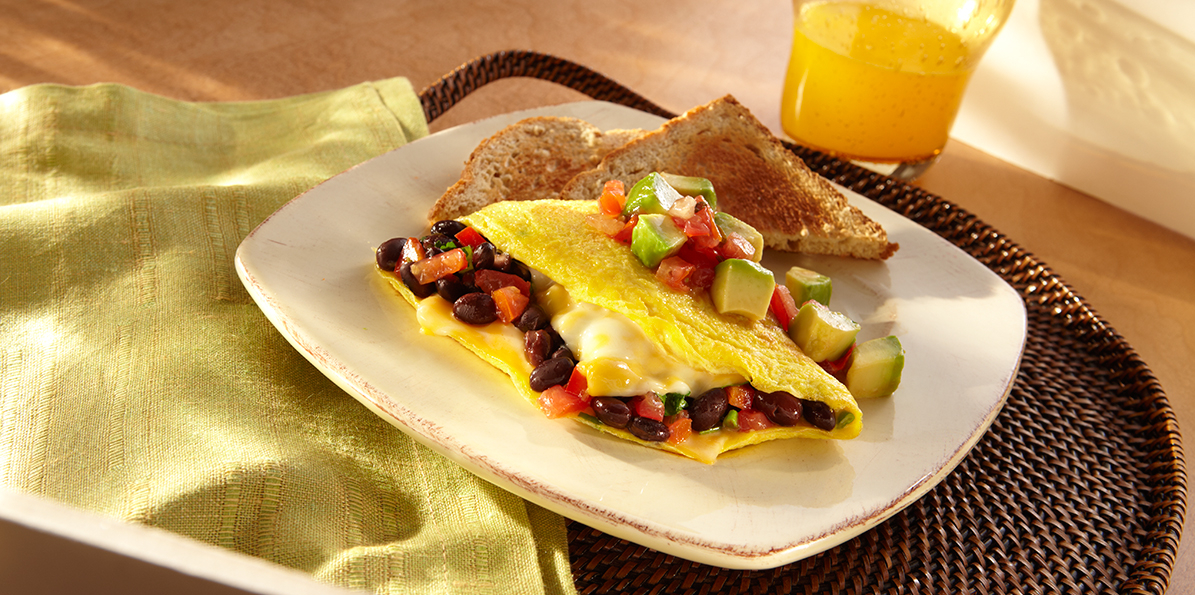 Southwestern Black Bean & Cheese Omelet