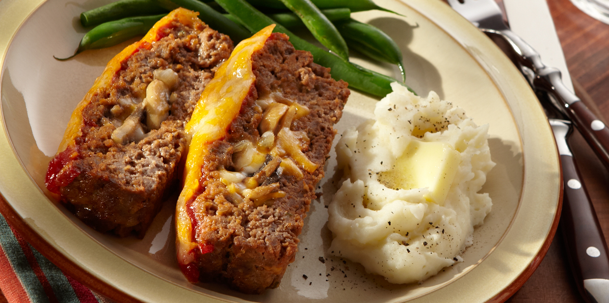 Cheddar & Mushroom Meatloaf