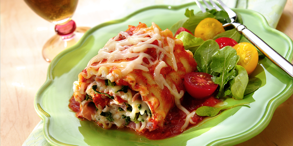 Prosciutto Lasagna Roll-Ups