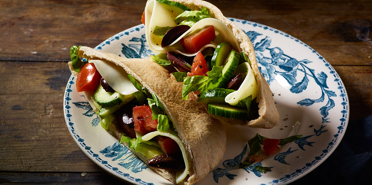 Chopped Greek Salad Pitas