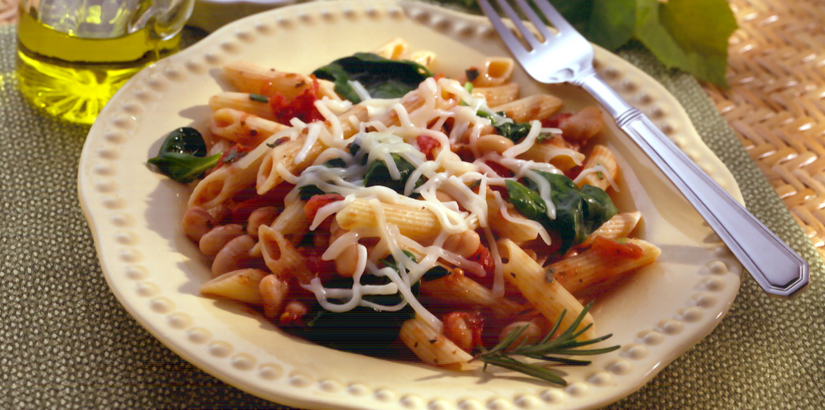Penne with White Beans & Spinach