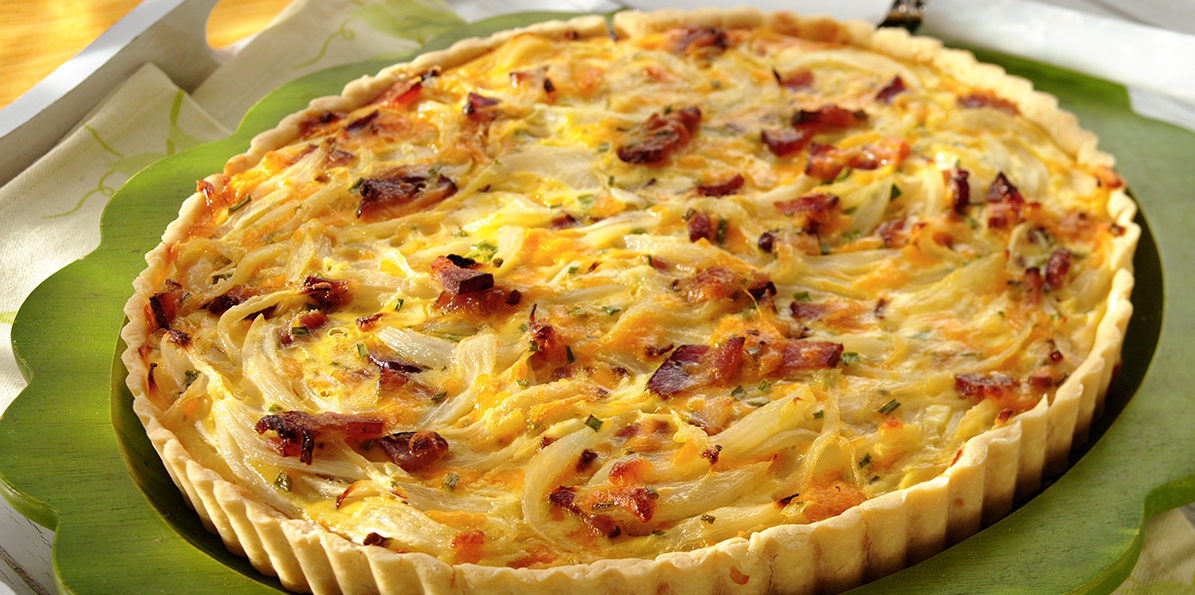 Cheddar, Onion & Bacon Tart