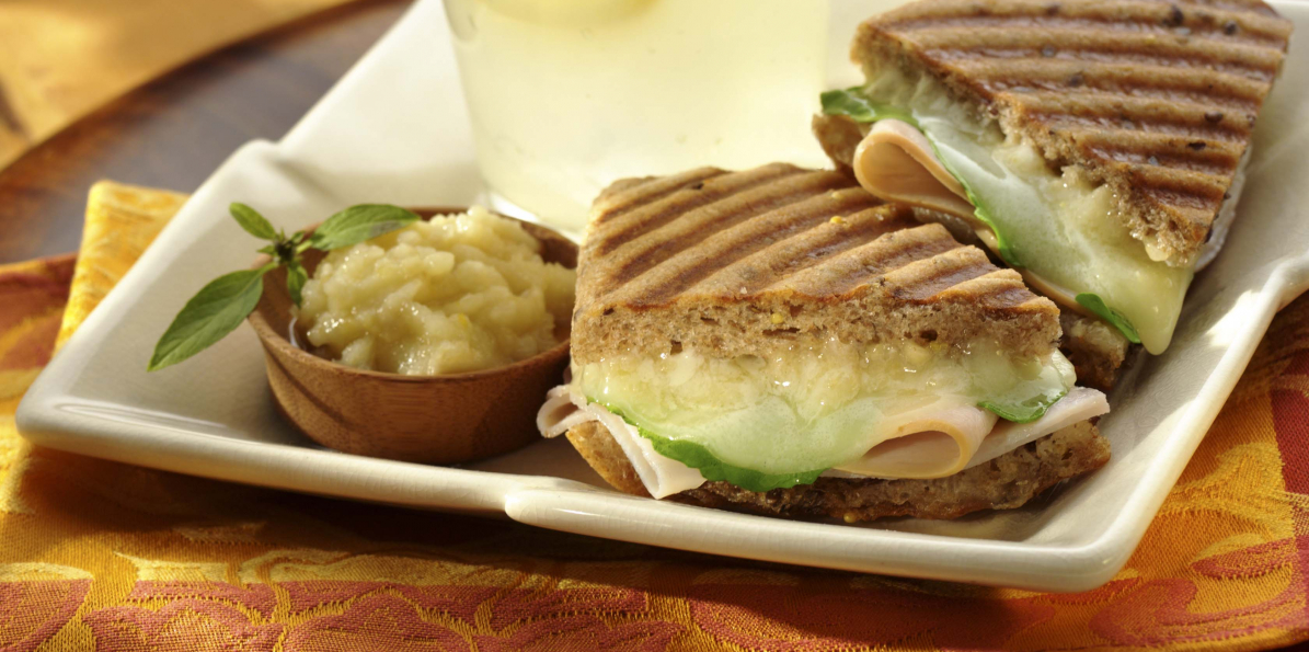 Smoked Turkey, Pine Nut Pesto and Provolone Panini