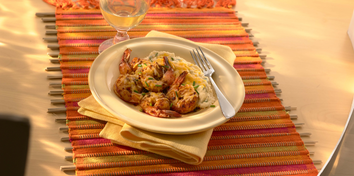 Garlic Shrimp & Cheese Grits