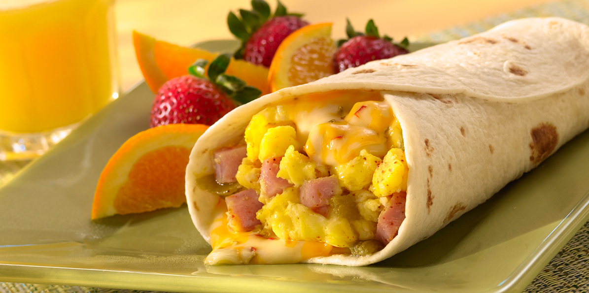 Scrambled Egg & Green Chili Wraps