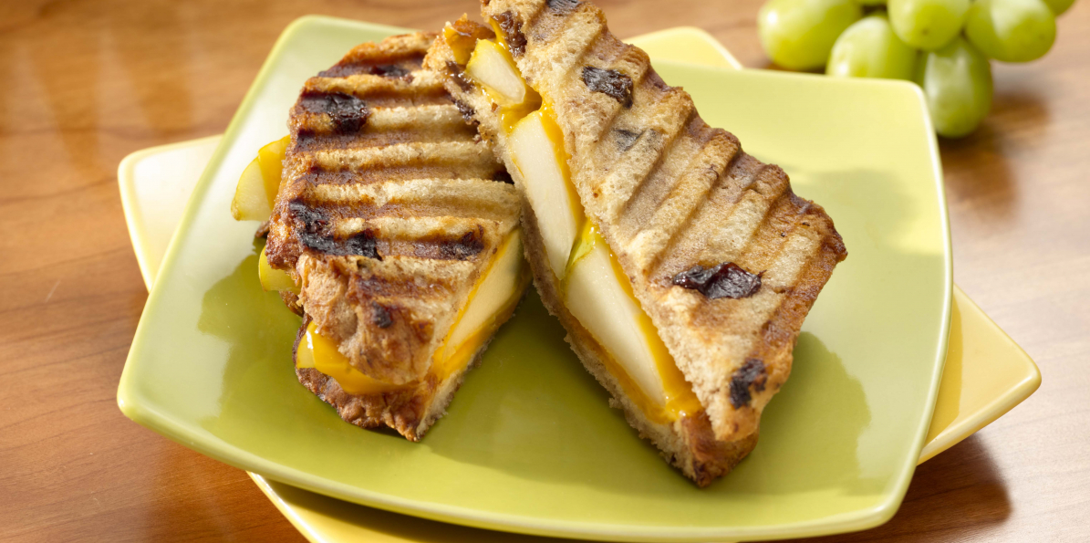 Cinnamon, Cheddar & Pear Panini