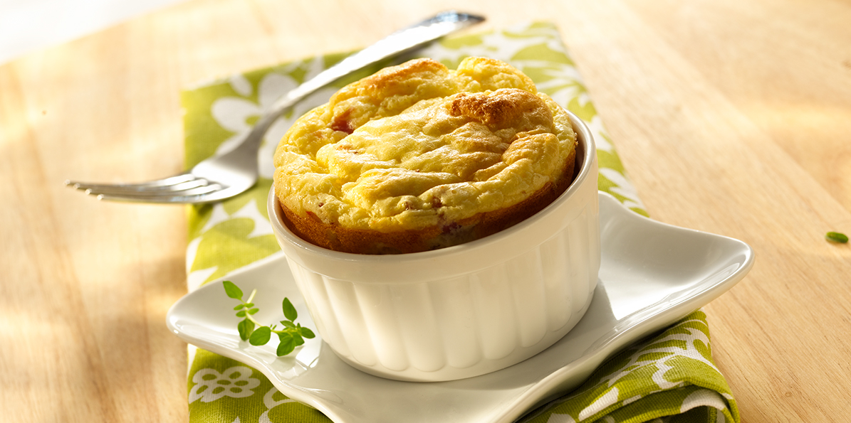 Cheese and Prosciutto Souffle