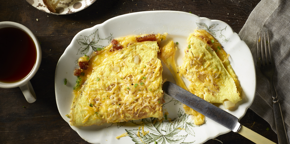 Bacon and Potato Omelet