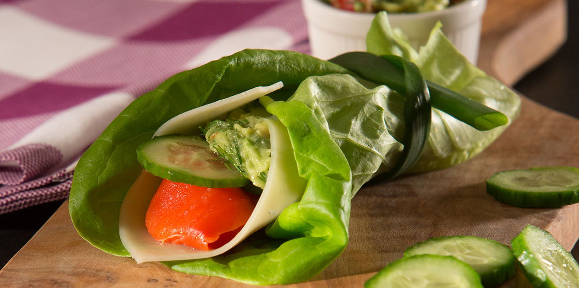 Smoked Salmon Lettuce Rollups