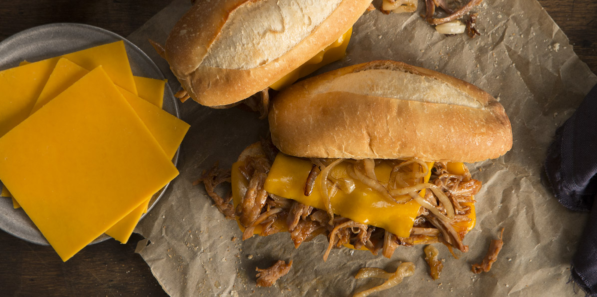 Pulled Pork & Cheddar Hoagies