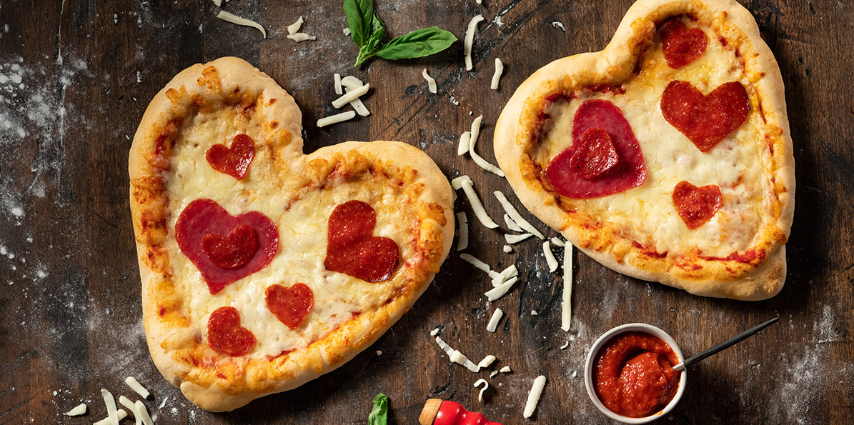 Cheesy Valentine's Personal Pizza
